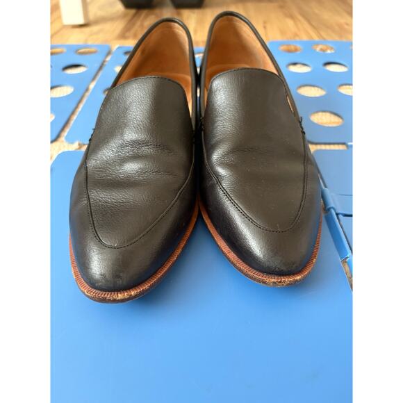 Madewell Black Leather Frances Loafer Flats Size 7 - Picture 2 of 12